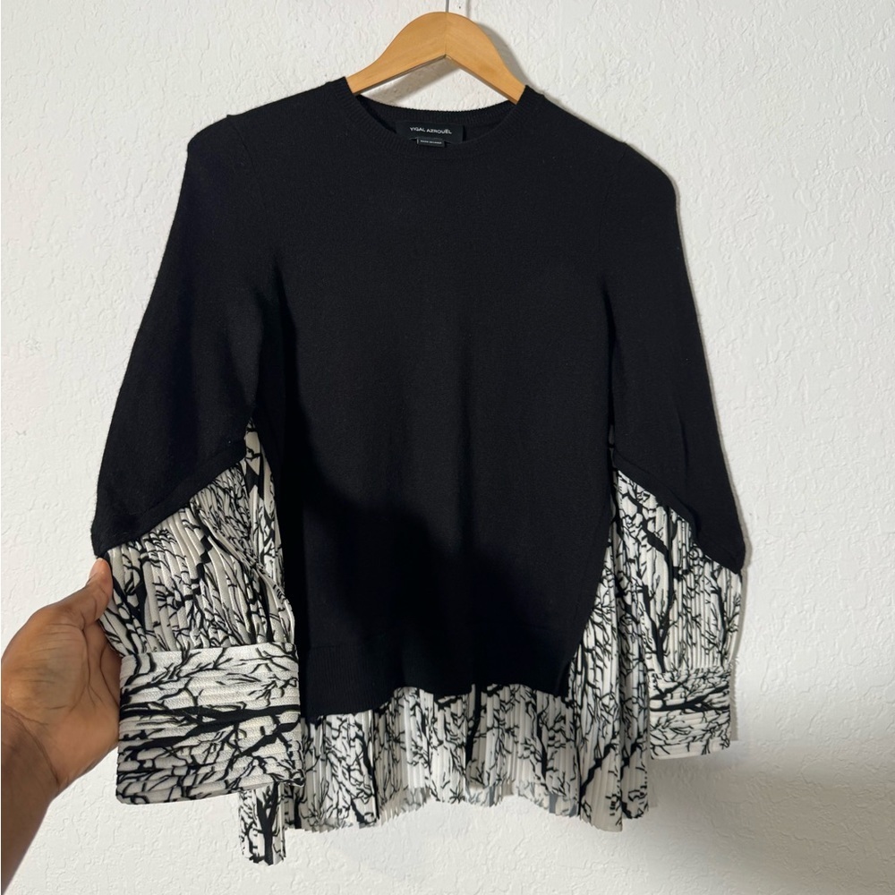 Yigal Azrouel Wool Long Sleeve Blouse